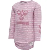 Hummel Rompertje/body 'Esme' eosine / lichtroze / wit