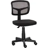 Vinsetto bureaustoel - Mesh (100% polyester) - 48x43x89,5 cm - Zwart