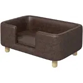 PawHut -Huisdierenbank-Microvezel-74x48,5x31cm-Bruin