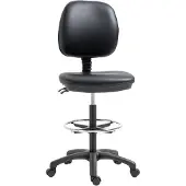 Vinsetto -Staande bureaustoel-PVC-49,5x46x137cm-Zwart