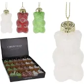 Merkloos Hanger Gummibeertje 7cm Display A 24st Verschillende verschillende Glas