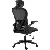 HOMCOM Bureaustoel Polyester, Kunststof 58L x 63B x 115-125H cm Zwart