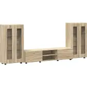 vidaXL Tv-meubelset FLORIN 3 st Sonoma Eik Bewerkt hout