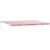 vidaXL Uitschuifbare luifel Rood en Wit 600 × 300 cm Stof en Aluminium