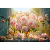 Castorland puzzel Hot Summer Peonies - 1000 stukjes bloemen.