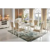 AEA Klassische Esszimmer Möbel Essgarnitur Tisch Holz Komplett Set 7tlg. Essgruppe