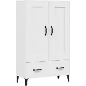vidaXL Hoge kast 70x31x115 cm bewerkt hout wit