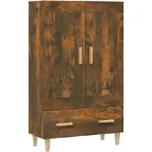 vidaXL Hoge kast 70x31x115 cm bewerkt hout gerookt eikenkleurig
