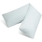 Yumeko Kussensloop Gewassen Percal Katoen 35x160 Blauw - Eco, Bio & Fairtrade