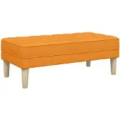 vidaXL Bank Donkergeel 113x57x39 cm Stof