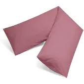 Yumeko Kussensloop Gewassen Percal Katoen 35x160 Roze - Eco, Bio & Fairtrade