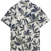 Superdry Overhemd 'Cabana' crème / navy / kaki