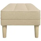 vidaXL Bank met kussen Crème 113 x 57 x 39 cm Stof