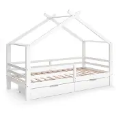 VitaliSpa Luni Huisbed – 200 x 90 cm Met twee uittrekbare opbergdozen Wit