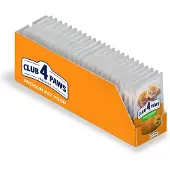 Club 4 paws premium kitten chicken in gravy pouch kattenvoer 24x80 gr