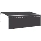 vidaXL Uitschuifbare luifel Antraciet 350 x 200 cm