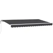 vidaXL Uitschuifbare luifel Antraciet 350 x 200 cm Stof