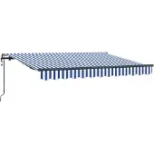 vidaXL Uitschuifbare luifel Blauw 250 x 200 cm Stof