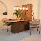 Label51 Owen Eetkamertafel - Bruin - Hout - 200 cm