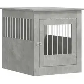 vidaXL Hondenbench 64,5x80x71 cm bewerkt hout betongrijs