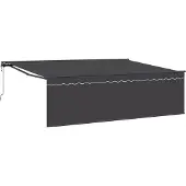 vidaXL Uitschuifbare luifel Antraciet 450 × 350 cm