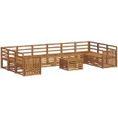 vidaXL Buiten bank set 11 st Naturel