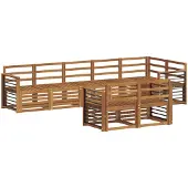vidaXL Buiten bank set 8 st Naturel Polyester