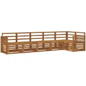 vidaXL Buiten bank set 6 st Naturel Polyester