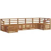 vidaXL Buiten bank set 7 st Naturel