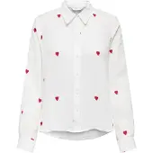 ONLY Blouse 'ONLHEART' rood / wit