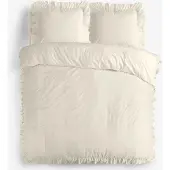 Royal Textile dekbedovertrek Ruffles - Crème - Microvezel - 240x220
