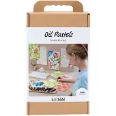 Creativ Company - Hobbyset Oliepastel, Bloemen, diverse kleuren