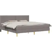 vidaXL Bedframe 200 x 200 cm Taupe