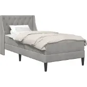 vidaXL Bedframe met matras met matras Lichtgrijs 90 x 190 cm Fluweel