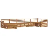 vidaXL Buiten bank set 7 st Naturel