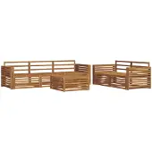 vidaXL Buiten bank set 6 st Naturel Massief Acacia Hout