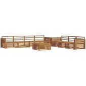vidaXL Buiten bank set 8 st Naturel Massief Acacia Hout