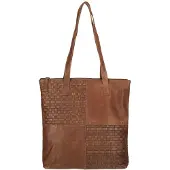 Enrico Benetti Leren Shopper Sicily Cognac