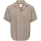 Only & Sons Overhemd 'ONSLatham' donkerbeige