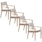Garden Impressions Lily tuinstoel light teak - 4 stuks
