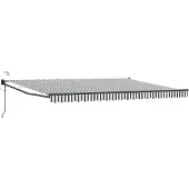 vidaXL - Elektrisch - Uitschuifbare - Zonneluifel - Antraciet - en - Wit - 4,5 - × - 3 - m