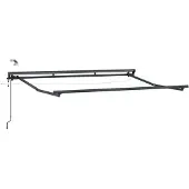 vidaXL Elektrische Zonnescherm Frame met LED's Antraciet 3 x 2 m