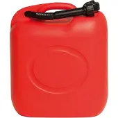 Planta Benzinekannister, brandstofkanister, plastic met trechter, 20 liter, rood
