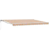 vidaXL Elektrisch Uitschuifbare Zonneluifel Oranje, Grijs, Blauw, Wit