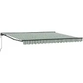 vidaXL Zonnescherm Frame Groen en Wit 400 × 300 cm
