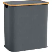 HOMCOM Wasmand - Vliesstof - 54x34x58,5 cm - Grijs