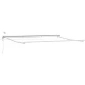 vidaXL - Elektrisch - Uitschuifbare - Zonneluifel - Crème - en - Wit - 4 - × - 3,5 - m