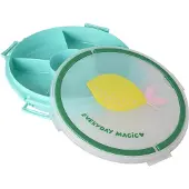 Rice - Serving Tray with Handle - Lemon Print - Mint