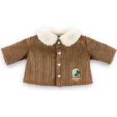 Corolle poppenjasje velours Kleine Ontdekker 36cm bruin fleece natuurprint.