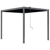 PRIMEYARD Pergola 3x3,5 m, lamellendak, antraciet